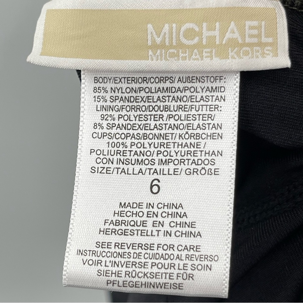 MICHAEL Michael Kors Lace Up Olive One Piece Swimsuit Size 6 - Picture 8 of 10
